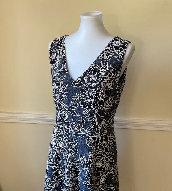 Tommy Hilfiger Navy w White Lace Fit & Flare Dress