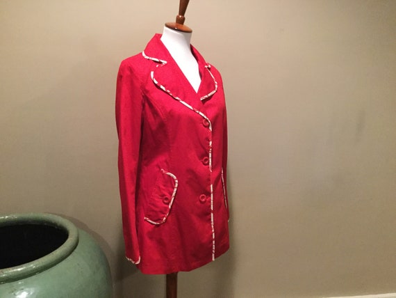 LONDON FOG Red Trench Blazer Jacket / Med / Women… - image 2