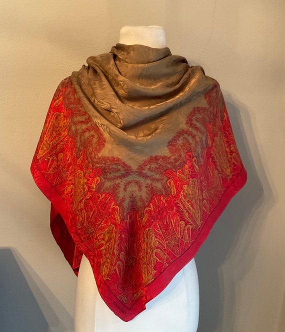 vintage silk scarf designer Gem