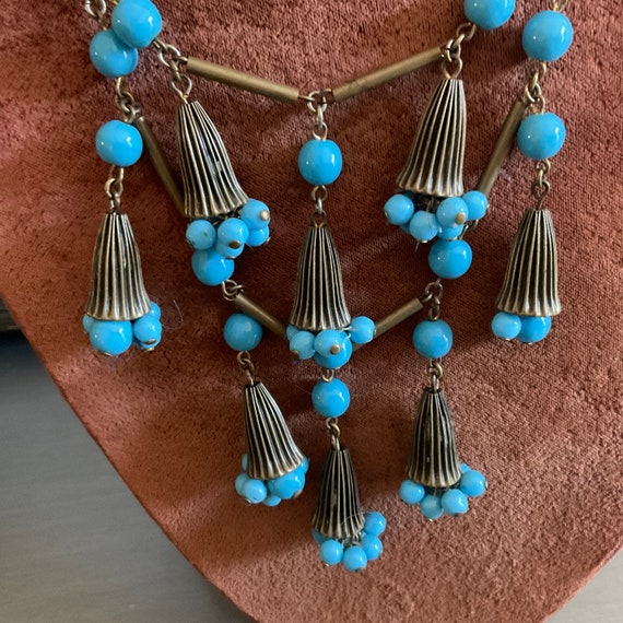 Miriam Haskell Egyptian Revival Festoon Necklace … - image 4