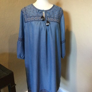 J.Jill ~ XL ~ NEW Gorgeous Pure Jill Coastline Garment-Dyed Linen Dress ~  NWT 
