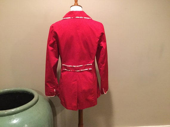 LONDON FOG Red Trench Blazer Jacket / Med / Women… - image 5