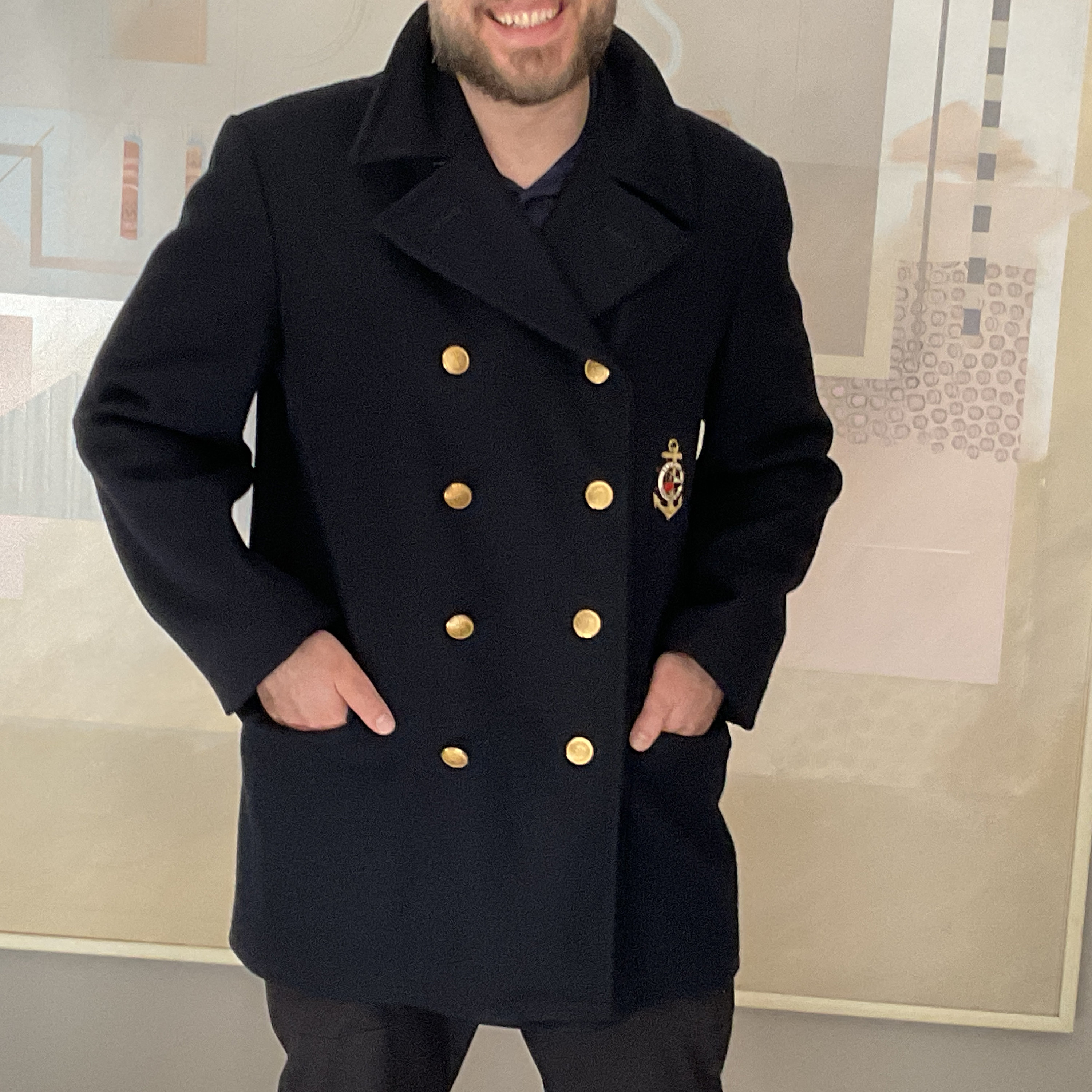 Italian Wool Jacket in Navy