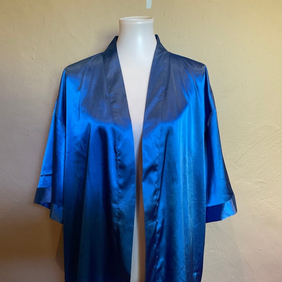 Royal Blue Satin Kimono Robe / Satin Royal Blue Robe … Gem