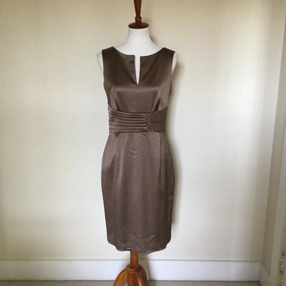 taupe cocktail dress
