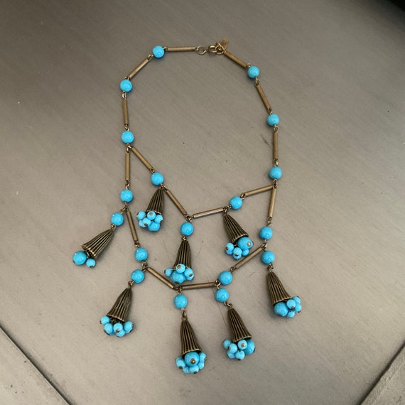 Miriam Haskell Egyptian Revival Festoon Necklace … - image 7