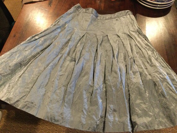 Satin Crinkle Pouf Skirt Steel Gray Tracy Reese S… - image 5