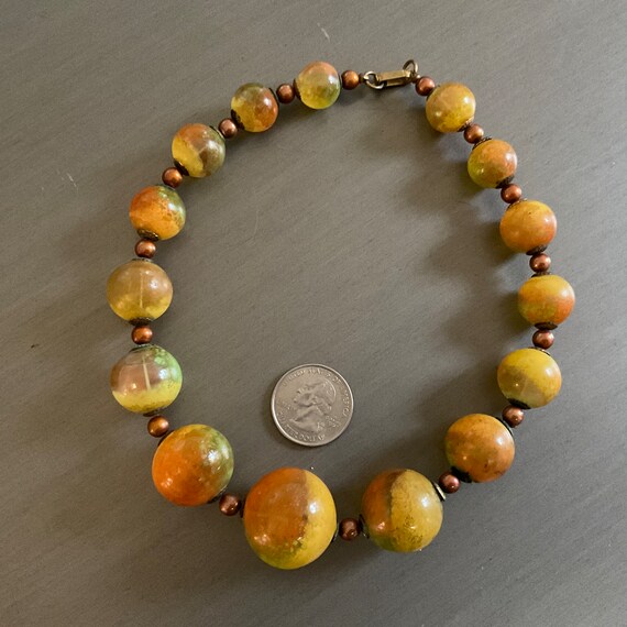 Vintage Bubble Plastic Neon Bead Necklace / Bubble Be… Gem