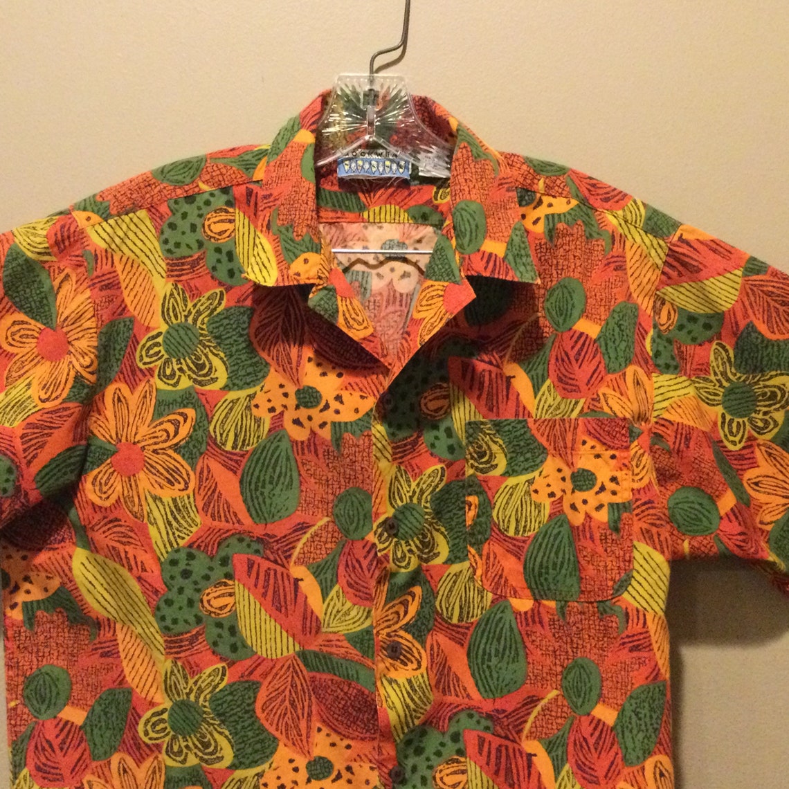 Tropical Print Mens Shirt / Tropical Hawaiian Cotton Print | Etsy