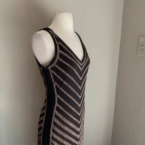Copper Studded Sheath Dress Carmen Marc Valvo Med… - image 8