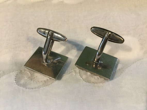 Brutalist Signed CUFFLINKS / Brutalist Silver Ton… - image 7