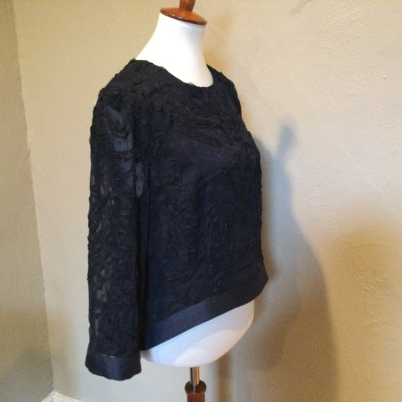 Vintage 60s Ribbon Blouse Breakfast at Tiffanys /… - image 2