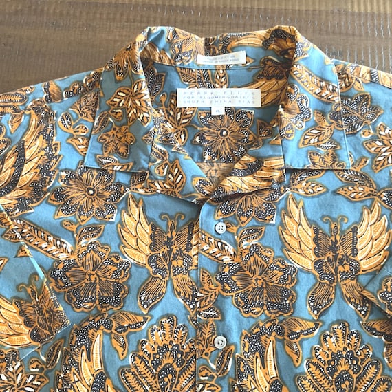 Mens Perry Ellis Vintage RARE Tropical Shirt Bloomingdales