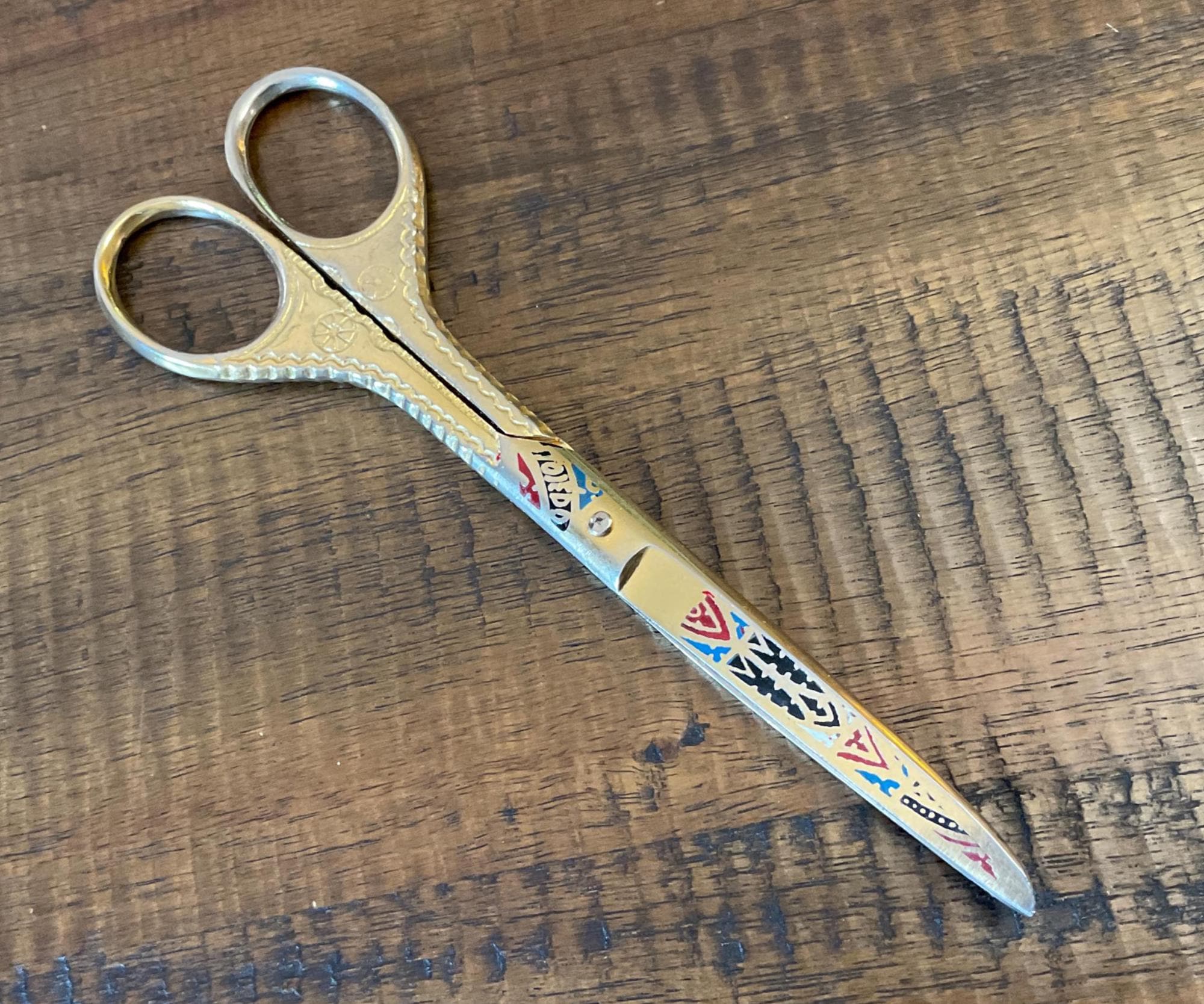 その他 Made in Toledo Spain Toledo Spain Etched Enamel Scissors Damascene 6” X 2