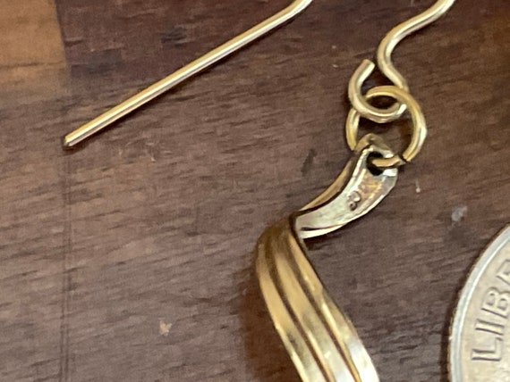 Gold Dangle Earrings 14k GF, Gold Filled Spiral E… - image 3