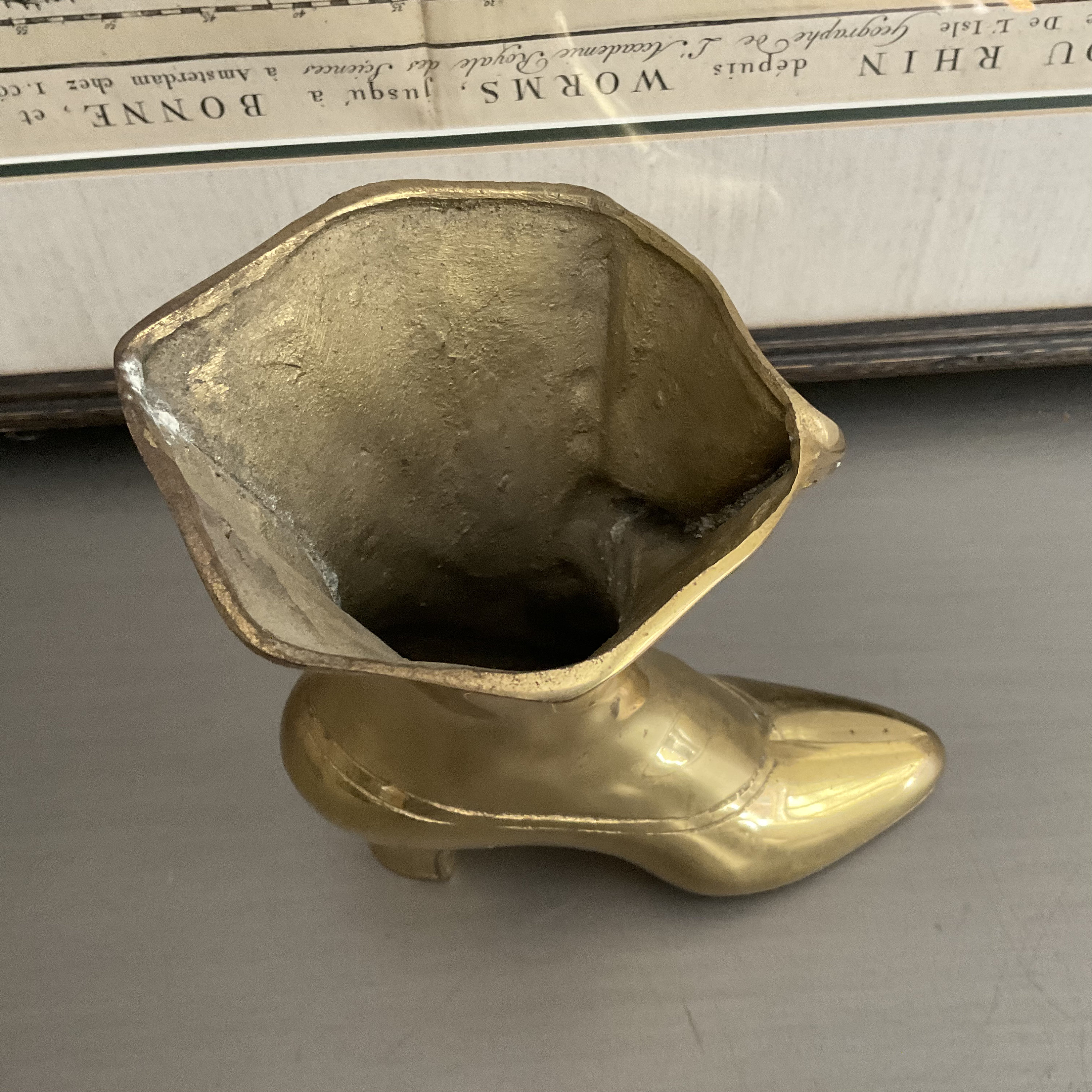 Bot Vase Brass Victorian Style Boot Vase / Brass Vintage Ladies Boot Vase ...