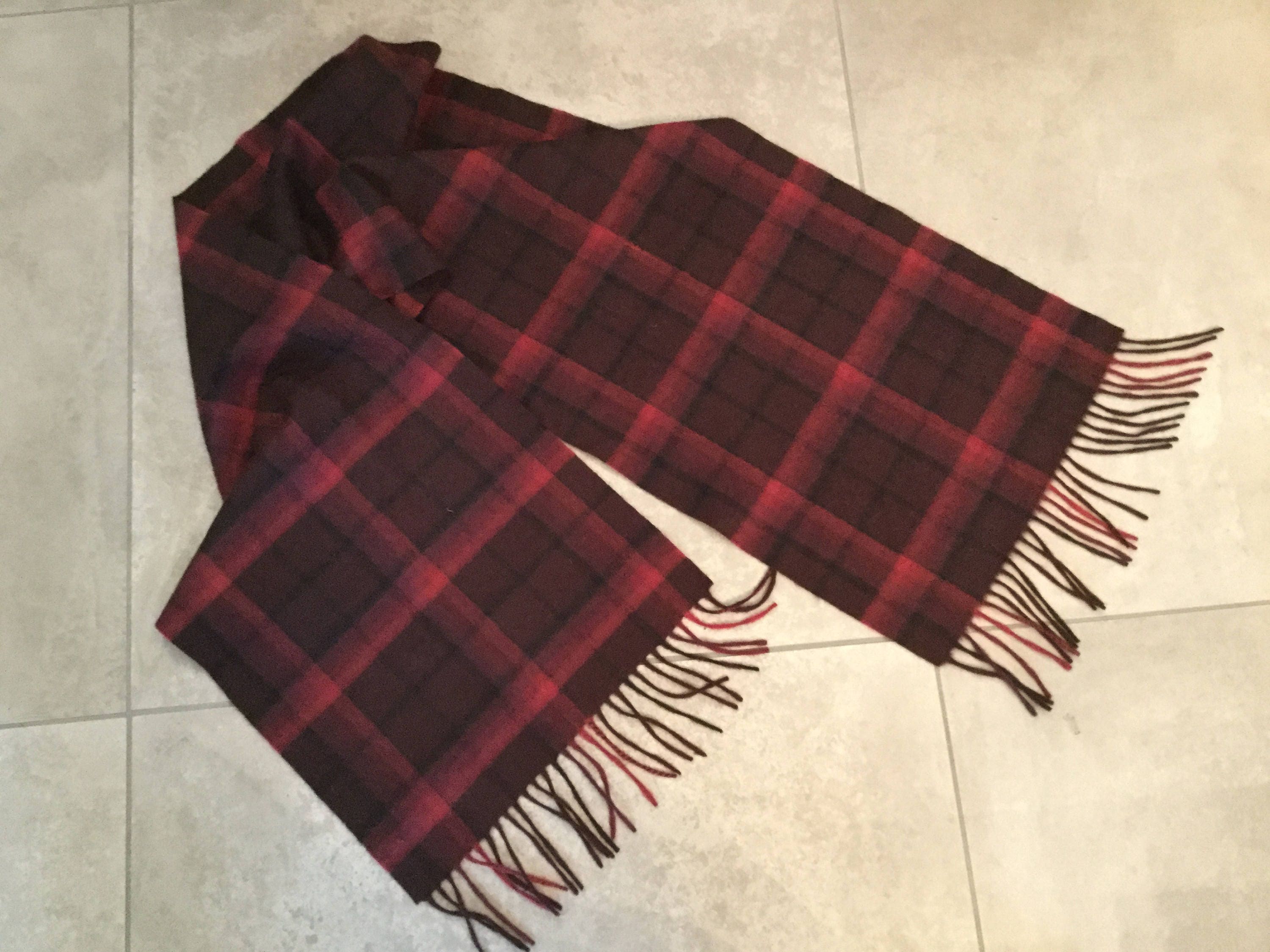 CASHMERE Plaid Scarf / Allen Solly Soft 