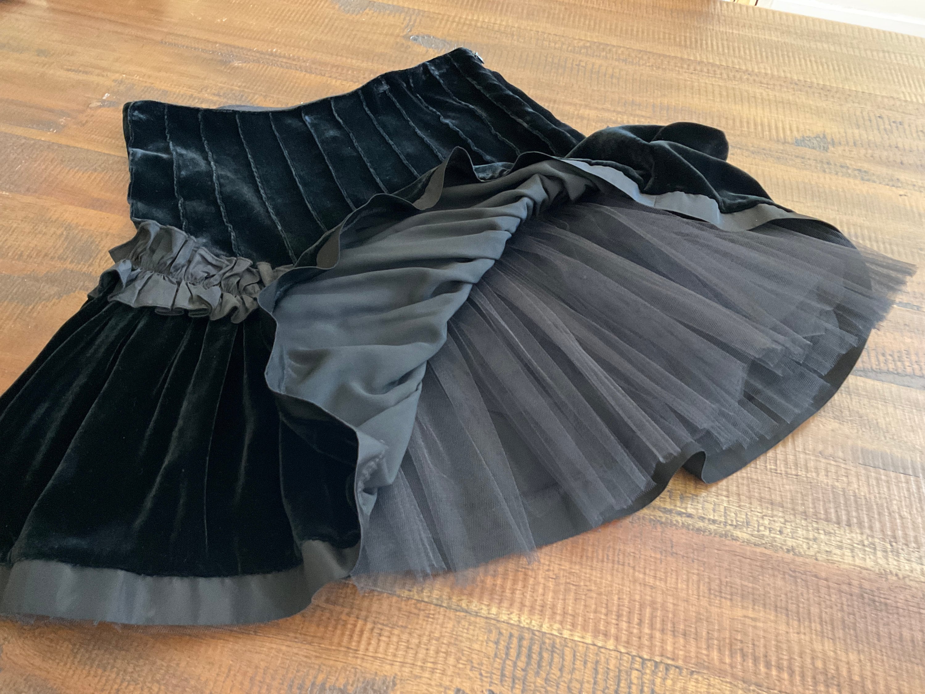 【NONCODE】Karun Velvet Frill Skirt 95306726_001_c