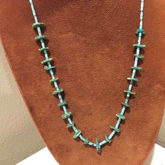 Vintage Turquoise Heishi & Turquoise Nugget Neckla
