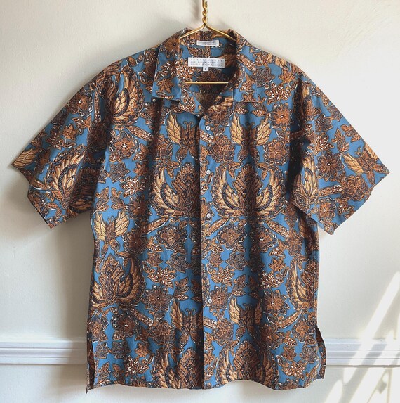 90s PERRY ELLIS art print shirt - メルカリ