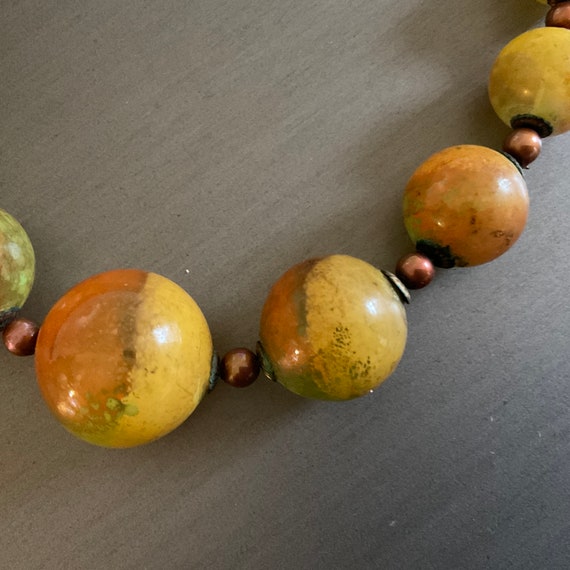 Vintage Bubble Plastic Neon Bead Necklace / Bubble Be… Gem