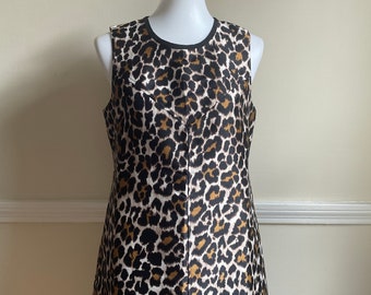 Leopard Print Shift Dress J. Crew / J Crew Leopard Sleeveless Shift / Size 6 / Animal Leopard Print Shift Dress Clothing Work to Evening