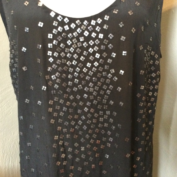 Sequin Tunic by Tracy Reese / Black Sleeveless Se… - image 2