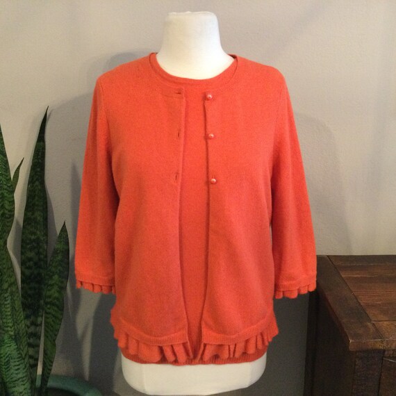 CASHMERE SWEATER SET 2pc Burnt Orange 