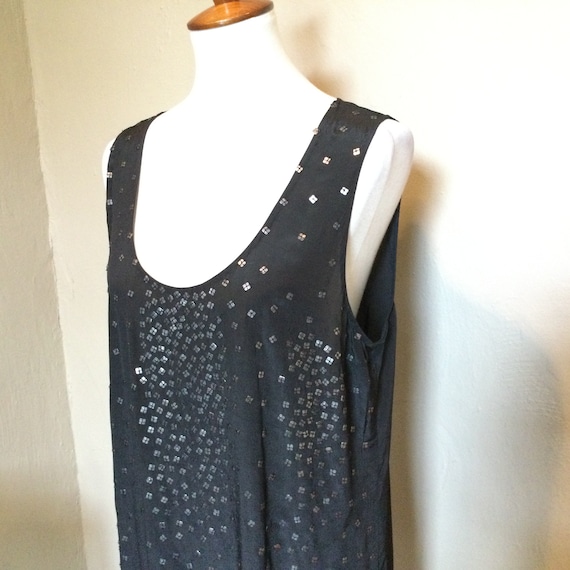 Sequin Tunic by Tracy Reese / Black Sleeveless Se… - image 1