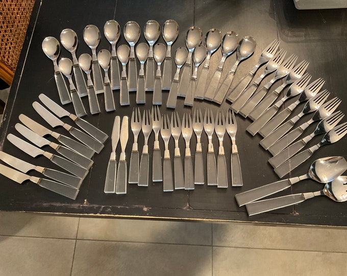 Vintage Lucite Flatware 50 Pc Vintage Lucite Kitchenware Lucite Decor