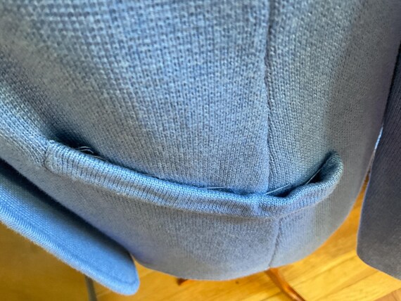 Talbots Blue Sweater Blazer Single Button Heavy C… - image 10