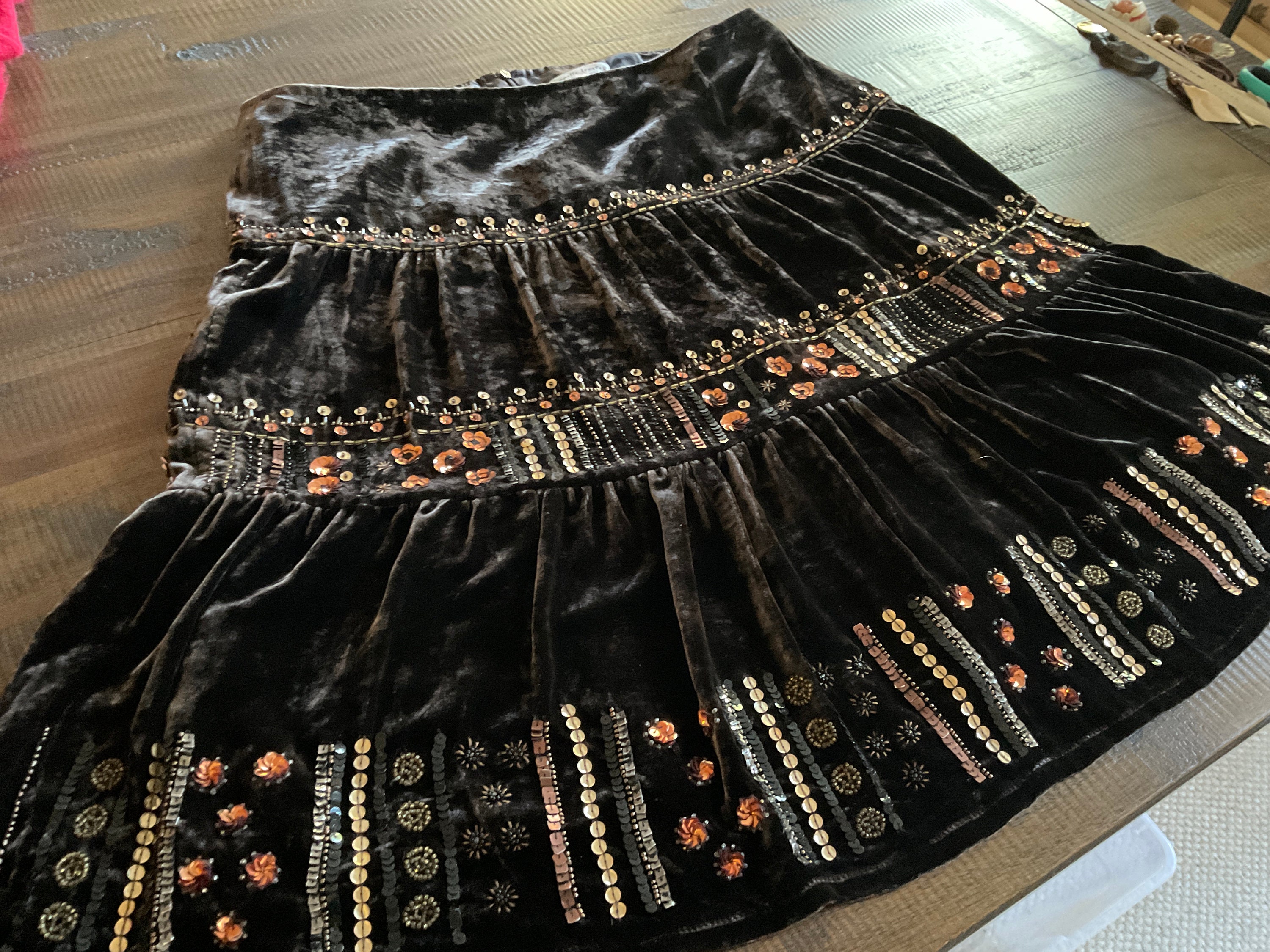 70s sequin skirt hot sale