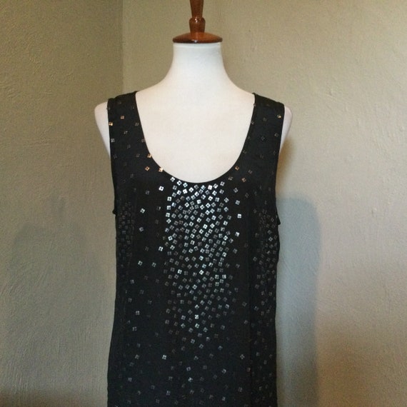 Sequin Tunic by Tracy Reese / Black Sleeveless Se… - image 4
