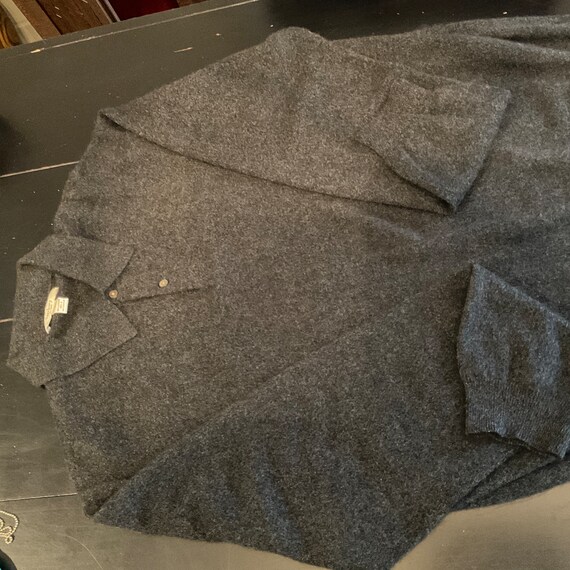 Mens Charcoal Gray Cashmere Sweater Turnbury / Co… - image 9