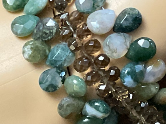 Sterling Mix Agate Cluster Stone Bracelet w “Drea… - image 5