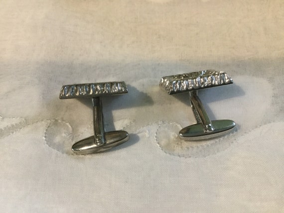 Brutalist Signed CUFFLINKS / Brutalist Silver Ton… - image 4