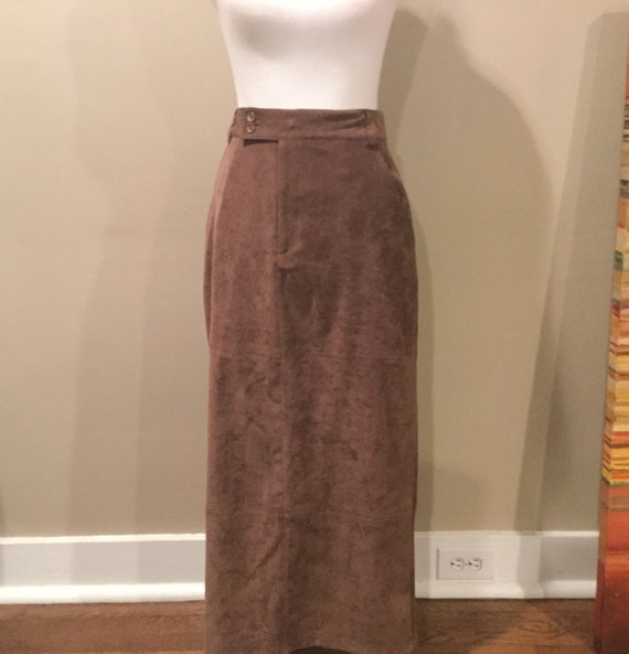 Jupe Crayon Lulus – Taille S – Fausse Daim Marron Clair – Neuf Sans étiquette
