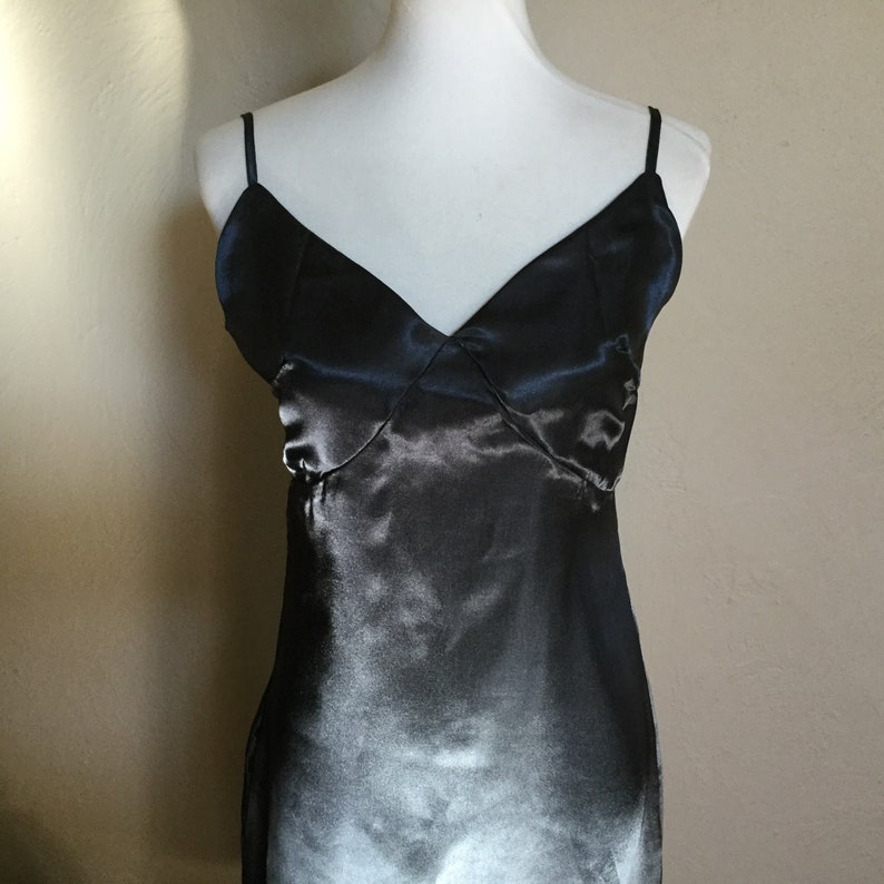black satin slip