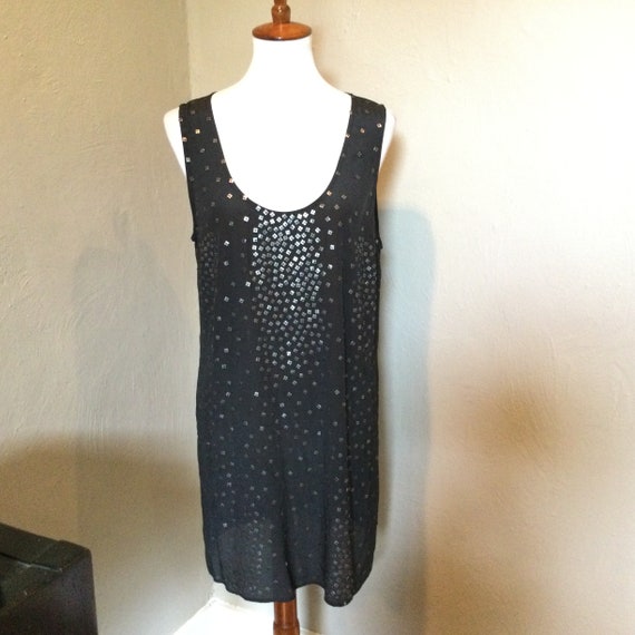 Sequin Tunic by Tracy Reese / Black Sleeveless Se… - image 3