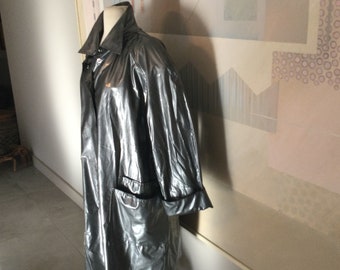 metallic raincoat