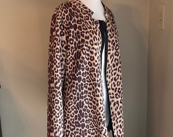 Leopard Duster Leopard Open Front Duster Animal Print Duster Gift for Her Spring Cover Up Cover Up Leopard Open Long Cardigan Cover Etsy