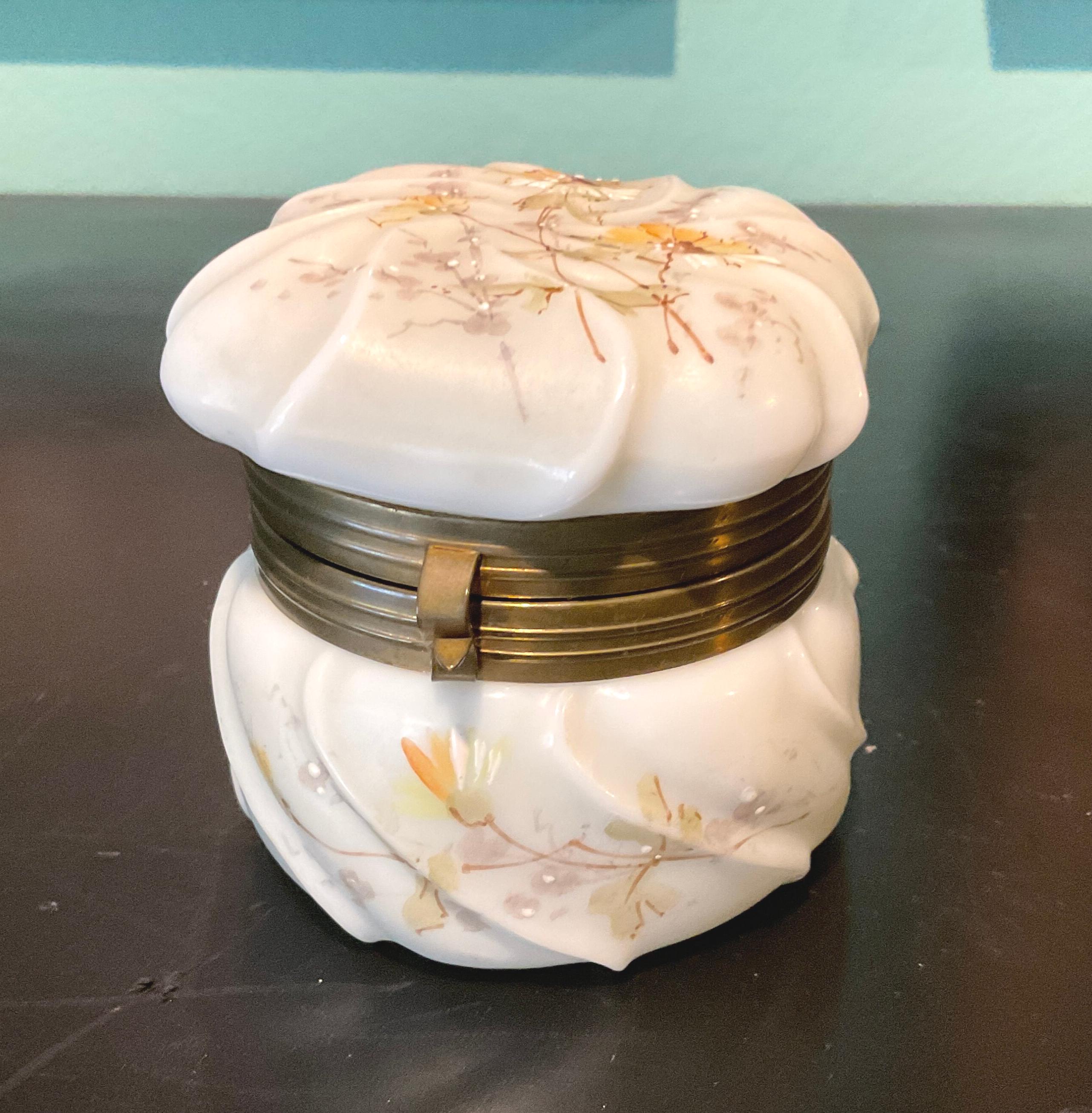 Vintage Glass Hinged Jar - Etsy