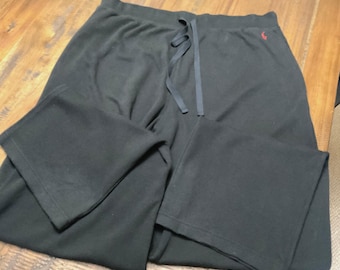 Polo Ralph Lauren Mens Black Cotton Lounge Pants NWT / Ralph Lauren Polo Lounge Pants / Polo Logo Ralph Lauren Polo Black Lounge Pants