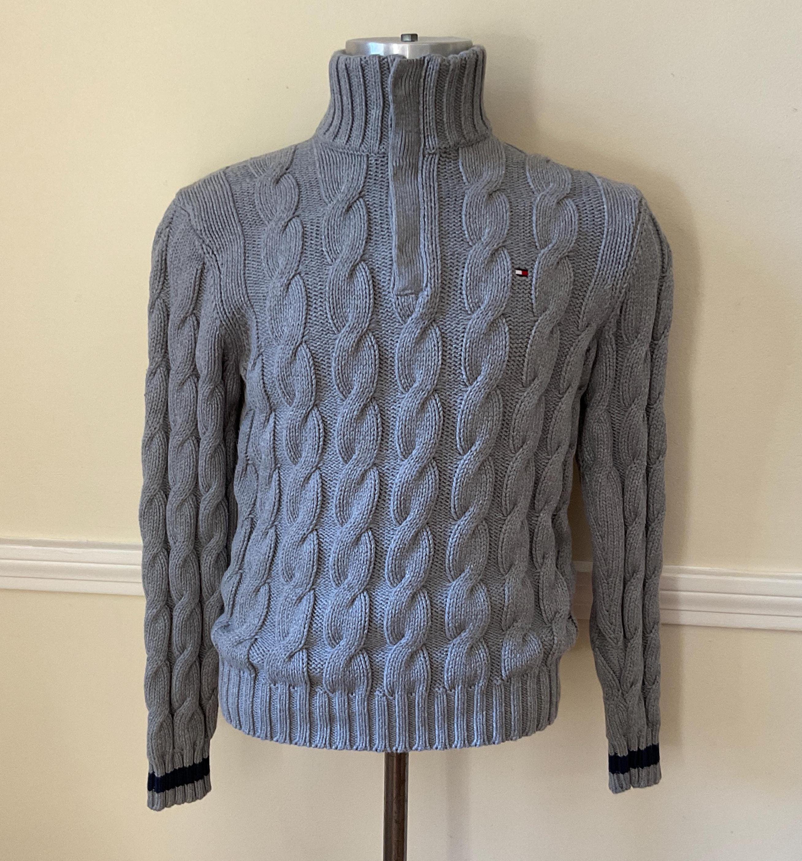 Vintage Half Zip Cable Knit Sweater - Etsy Vintage Half Zip Cable Knit Sweater - Etsy