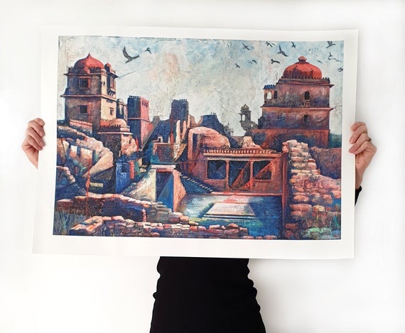 Chittorgarh Fort Painting by Ranabir Saha | ArtZolo.com