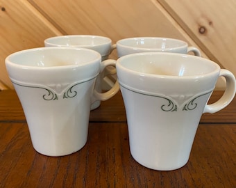 Set of 4 Syracuse China Melrose Demitasse/Espresso Cups