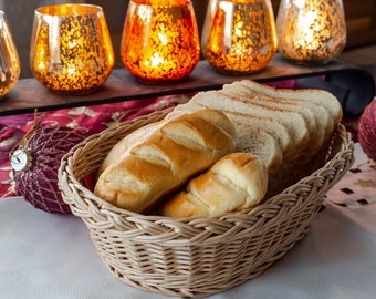 Wicker bread basket / tray / platter