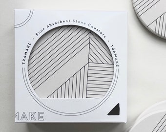 Squiggle Ceramic Coasters, Tramake