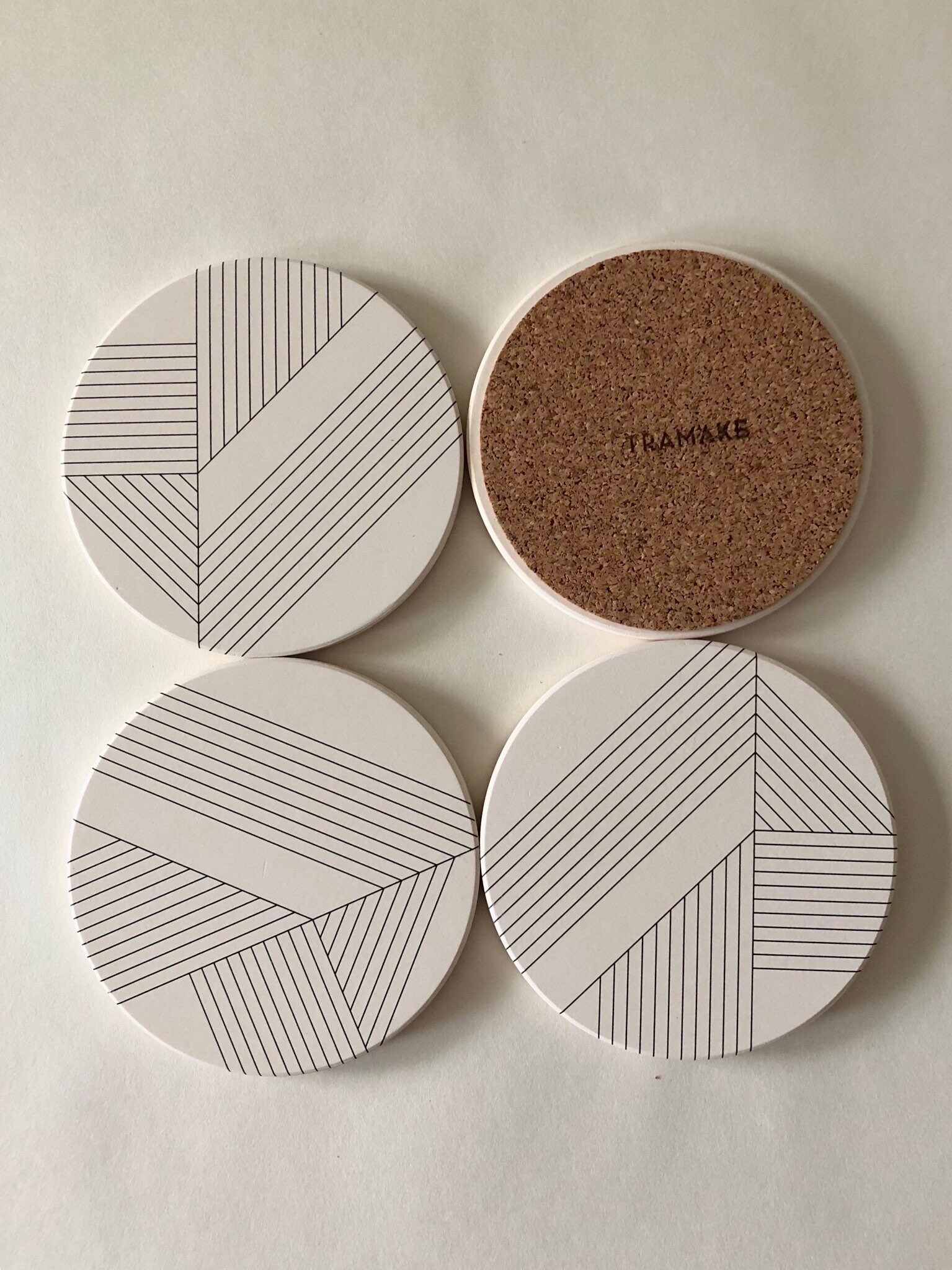 DECO COASTERS set of 4 ceramic coasters