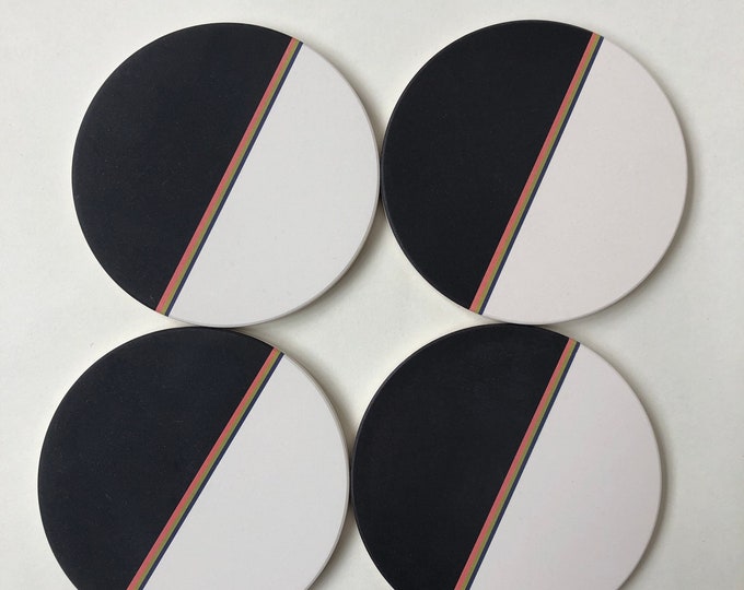 DIPPED COASTERS set of 4 absorbent ceramic stone